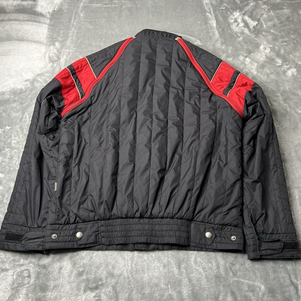 Spiewak Jacket Men Size Medium Zip Up Red Grey Lightweight Puffer Moto Cyberpunk - Picture 2 of 8